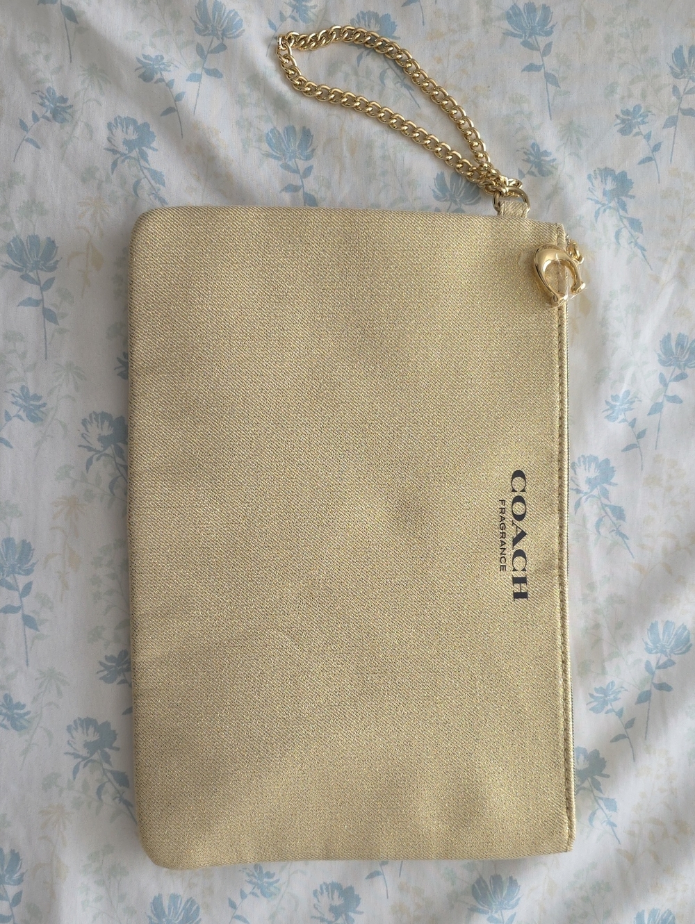 Coach Gold Metallic Wristlet Clutch